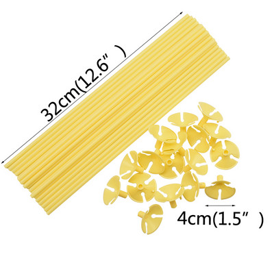 10/20/30/50 бр. 30 см латексова пръчка за балони Многоцветни пластмасови макарони Чаши за държач за балони за сватба, рожден ден, декорация Аксесоари