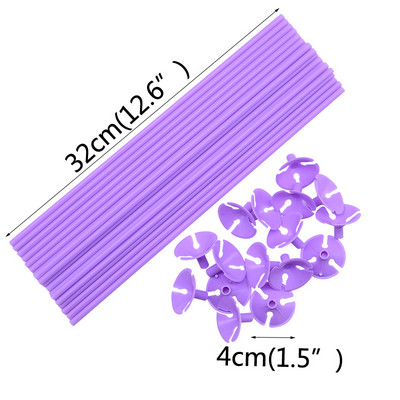10/20/30/50 бр. 30 см латексова пръчка за балони Многоцветни пластмасови макарони Чаши за държач за балони за сватба, рожден ден, декорация Аксесоари