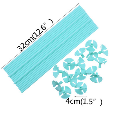 10/20/30/50 бр. 30 см латексова пръчка за балони Многоцветни пластмасови макарони Чаши за държач за балони за сватба, рожден ден, декорация Аксесоари