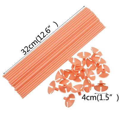 10/20/30/50 бр. 30 см латексова пръчка за балони Многоцветни пластмасови макарони Чаши за държач за балони за сватба, рожден ден, декорация Аксесоари