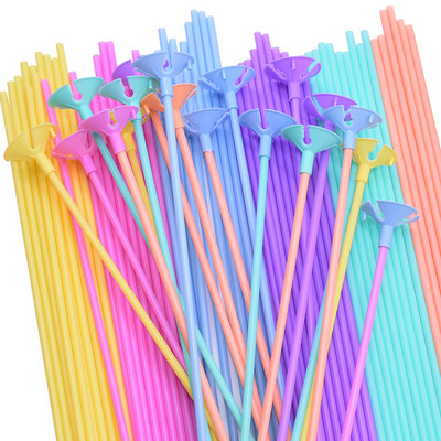 10/20/30/50 бр. 30 см латексова пръчка за балони Многоцветни пластмасови макарони Чаши за държач за балони за сватба, рожден ден, декорация Аксесоари