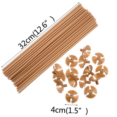 10/20/30/50 бр. 30 см латексова пръчка за балони Многоцветни пластмасови макарони Чаши за държач за балони за сватба, рожден ден, декорация Аксесоари