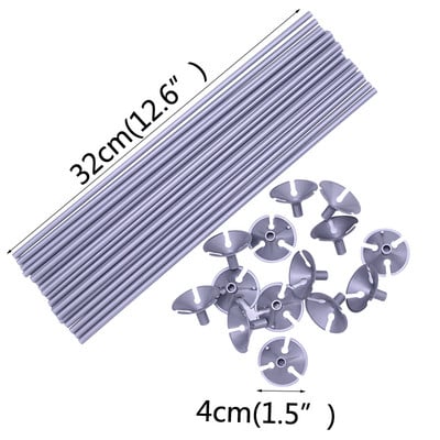 10/20/30/50 бр. 30 см латексова пръчка за балони Многоцветни пластмасови макарони Чаши за държач за балони за сватба, рожден ден, декорация Аксесоари