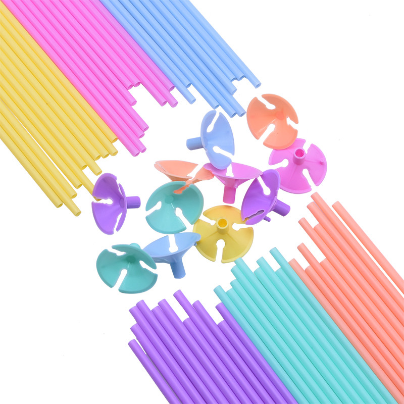 10/20/30/50 бр. 30 см латексова пръчка за балони Многоцветни пластмасови макарони Чаши за държач за балони за сватба, рожден ден, декорация Аксесоари
