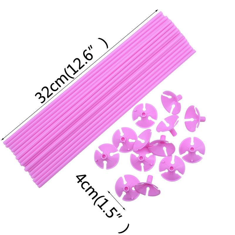 10/20/30/50 бр. 30 см латексова пръчка за балони Многоцветни пластмасови макарони Чаши за държач за балони за сватба, рожден ден, декорация Аксесоари