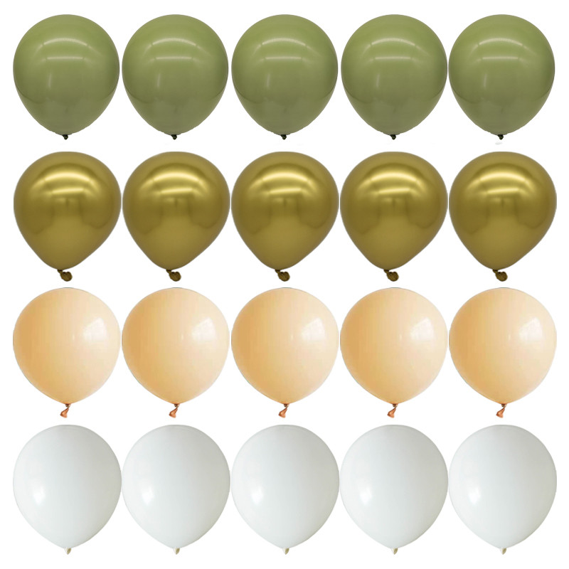 40db 10 hüvelykes avokádó zöld bőrszínű latex léggömbök babazuhany esküvői dekoráció fémes arany gömbök születésnapi parti kellékek