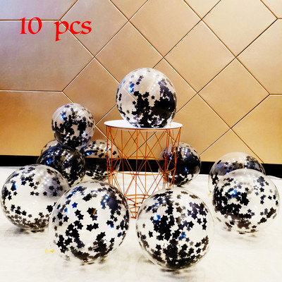 Baloni od 10/20 zvjezdica, konfeti, metalni konfeti, lateks, prozirni baloni, Baby Shower, rođendanska zabava, kuglica za dekoraciju vjenčanja Globo