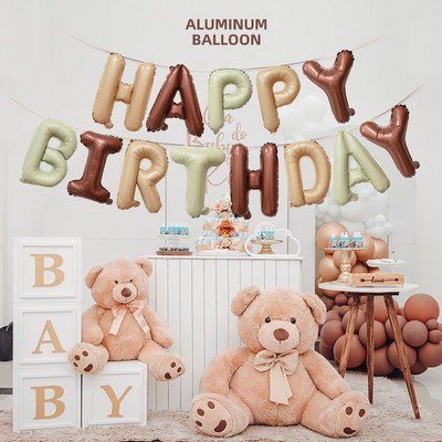 13 komada rođendanskih balona od roze zlatne folije, set balona sa slovima, ukrasi za sretan rođendan, karamel boje Globos, pribor za dječje zabave