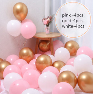 12tk/partii Roosa Lateks Balloon Chrome Red Hot Pink Hõbedane Metall Balloon Baby Shower Sünnipäevapeo Pulmadekoratsioonid Air Globos
