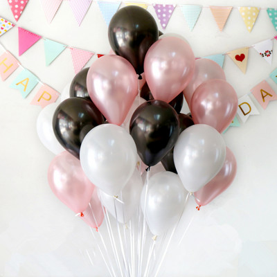 12tk/partii Roosa Lateks Balloon Chrome Red Hot Pink Hõbedane Metall Balloon Baby Shower Sünnipäevapeo Pulmadekoratsioonid Air Globos