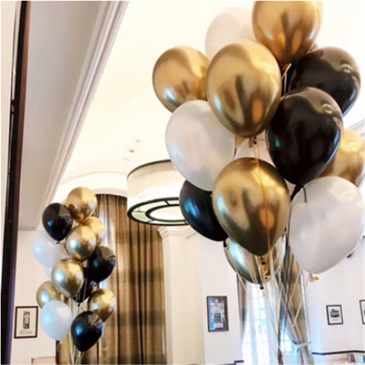 12tk/partii Roosa Lateks Balloon Chrome Red Hot Pink Hõbedane Metall Balloon Baby Shower Sünnipäevapeo Pulmadekoratsioonid Air Globos