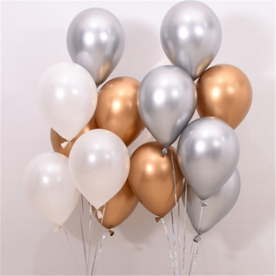 12tk/partii Roosa Lateks Balloon Chrome Red Hot Pink Hõbedane Metall Balloon Baby Shower Sünnipäevapeo Pulmadekoratsioonid Air Globos