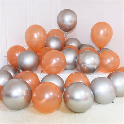 12tk/partii Roosa Lateks Balloon Chrome Red Hot Pink Hõbedane Metall Balloon Baby Shower Sünnipäevapeo Pulmadekoratsioonid Air Globos