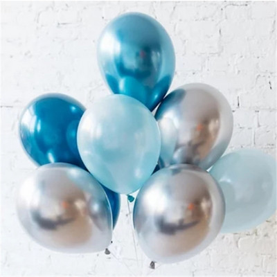 12tk/partii Roosa Lateks Balloon Chrome Red Hot Pink Hõbedane Metall Balloon Baby Shower Sünnipäevapeo Pulmadekoratsioonid Air Globos