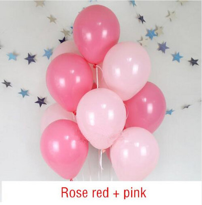 12tk/partii Roosa Lateks Balloon Chrome Red Hot Pink Hõbedane Metall Balloon Baby Shower Sünnipäevapeo Pulmadekoratsioonid Air Globos