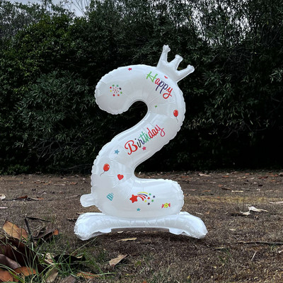 32 inchi Baloane aniversare ani coloană petrecere număr coroană sosire prima fată veselă banchet duș bebeluș