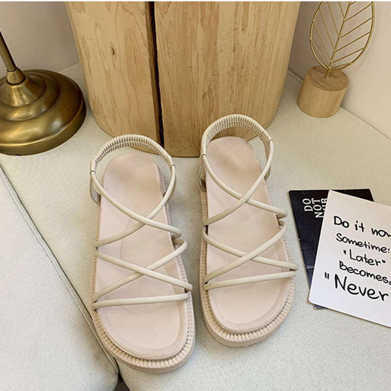 Sandale Populare noi sandale romane de plajă cu vârf rotund și fund plat pentru vara anului 2023