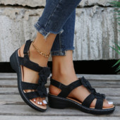 2023. aasta naistest teatatud kiilud Ortopeedilised kingad Lilled Kaunistused Mugavad kõndimissandaalid Naiste rannajalatsid Sandalias Mujer