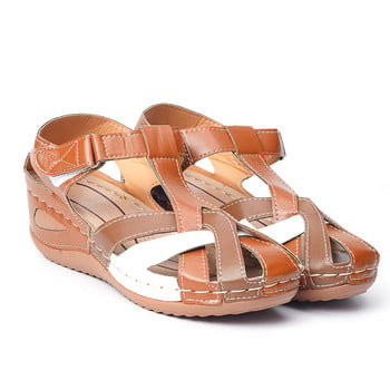 Γυναικεία Σανδάλια Πλατφόρμας Closed Toe Plus Size Summer Size Sizes Beach Mixed Color Wedge Heel Gladiator Sandalias Αντιολισθητικά Casual