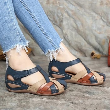 Γυναικεία Σανδάλια Πλατφόρμας Closed Toe Plus Size Summer Size Sizes Beach Mixed Color Wedge Heel Gladiator Sandalias Αντιολισθητικά Casual