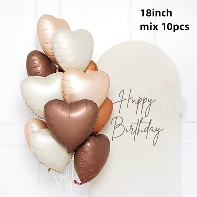 40 hüvelykes krémszínű léggömbök koronás fóliával 1 2 3 4 5 6 születésnapi esküvői parti dekoráció Babazuhany Air Helium Globos