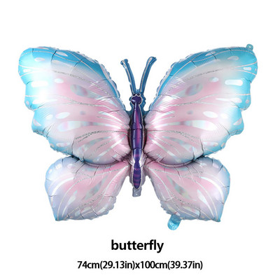 Μεγάλα μπαλόνια με φύλλο αλουμινίου πεταλούδα Πολύχρωμο μπαλόνι πεταλούδα Διακοσμήσεις γάμου γενεθλίων Baby Shower Globos Παιδικό παιχνίδι