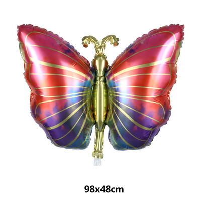 Μεγάλα μπαλόνια με φύλλο αλουμινίου πεταλούδα Πολύχρωμο μπαλόνι πεταλούδα Διακοσμήσεις γάμου γενεθλίων Baby Shower Globos Παιδικό παιχνίδι