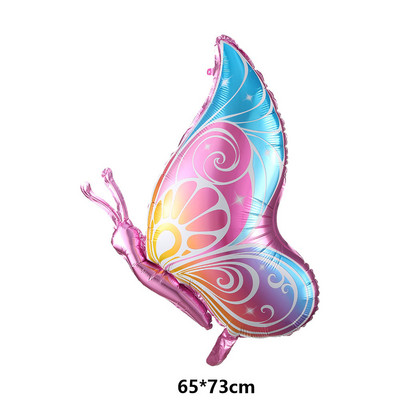 Μεγάλα μπαλόνια με φύλλο αλουμινίου πεταλούδα Πολύχρωμο μπαλόνι πεταλούδα Διακοσμήσεις γάμου γενεθλίων Baby Shower Globos Παιδικό παιχνίδι
