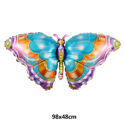 Μεγάλα μπαλόνια με φύλλο αλουμινίου πεταλούδα Πολύχρωμο μπαλόνι πεταλούδα Διακοσμήσεις γάμου γενεθλίων Baby Shower Globos Παιδικό παιχνίδι