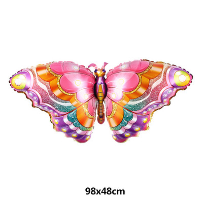 Μεγάλα μπαλόνια με φύλλο αλουμινίου πεταλούδα Πολύχρωμο μπαλόνι πεταλούδα Διακοσμήσεις γάμου γενεθλίων Baby Shower Globos Παιδικό παιχνίδι