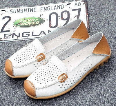 Cipele od prave kože Ženske modne ljetne natikače Prozračni print Ležerne ženske cipele Natikače Baletne cipele Ženske sandale