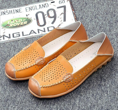 Cipele od prave kože Ženske modne ljetne natikače Prozračni print Ležerne ženske cipele Natikače Baletne cipele Ženske sandale