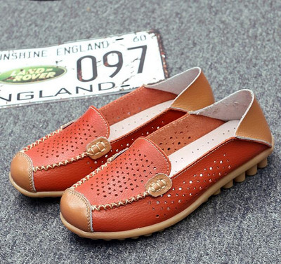 Cipele od prave kože Ženske modne ljetne natikače Prozračni print Ležerne ženske cipele Natikače Baletne cipele Ženske sandale