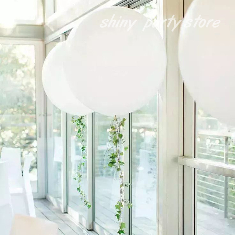Baloane rotunde albe uriașe de 5-36 inch, latex de nuntă, heliu, pastel, mat, alb pur, ghirlande cu arc, jucării pentru decorarea zilei de naștere