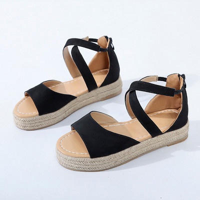 Női szandálok Nyári Peep Toe Platform szandálok Női Alkalmi Női Női Lapos Szandálok Római cipők Drop Shipping