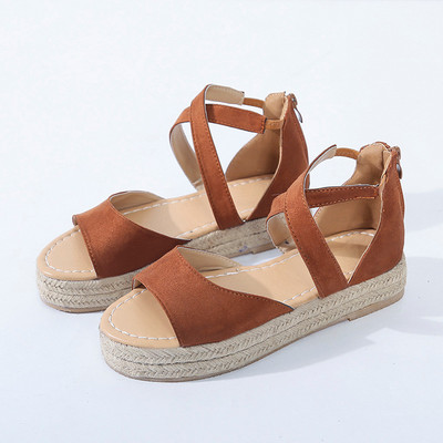 Női szandálok Nyári Peep Toe Platform szandálok Női Alkalmi Női Női Lapos Szandálok Római cipők Drop Shipping