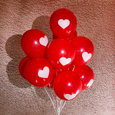 10 vnt. / partijoje 12 colių Raudona Love Heart latekso balionai vestuvių išpažinties metinėms Dekoracija Oro balionas Santuokos dovana helio rutulys