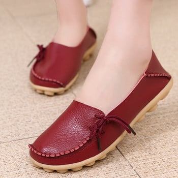 Нови дамски плоски обувки 2020 Модни Оксфордски обувки за жени Кожени меки ходещи дамски обувки Мокасини Домашни обувки Zapatos De Mujer