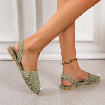 MCCKLE Καλοκαιρινά γυναικεία σανδάλια Peep Toe Flat παπούτσια Slip σε ρηχά γυναικεία υποδήματα Δύο κομμάτια Woman Sandalias 2022 Fashion Plus 43