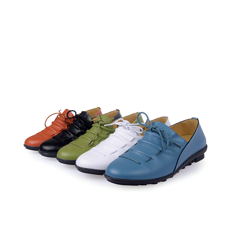Γυναικεία Flat Παπούτσια Γυναικεία Απαλά Casual Παπούτσια Γυναικεία παπούτσια Oxford για γυναίκες Γυναικεία Loafers από γνήσιο δέρμα Μεγάλο μέγεθος Zapatos De Mujer