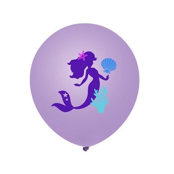 Mermaid Latex Balloons Confetti Air Helium Globos Επιτραπέζια σκεύη μιας χρήσης για 1ο παιδικό κορίτσι με θέμα Γοργόνα Διακόσμηση πάρτι γενεθλίων