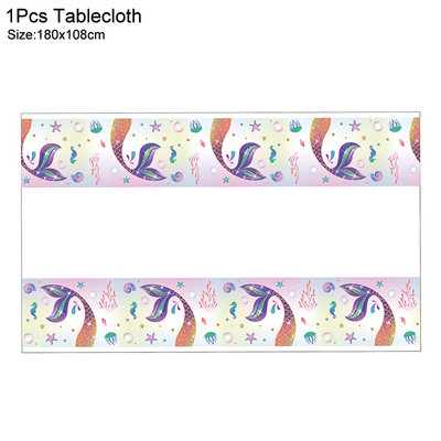 Sirena Latex Baloni Konfeti Air Helium Globos Jednokratno posuđe za prvu djecu Djevojčica Dekoracija za rođendansku zabavu na temu sirene