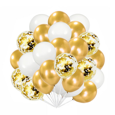 10 hüvelykes, 30 db arany színű latex léggömbök flitterek gömbök léggömb esküvői születésnapok újévi barkácsolás karácsonyi partidíszek léggömbök