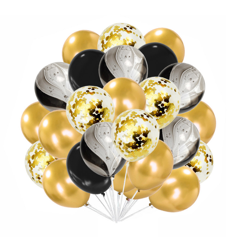 10 hüvelykes, 30 db arany színű latex léggömbök flitterek gömbök léggömb esküvői születésnapok újévi barkácsolás karácsonyi partidíszek léggömbök