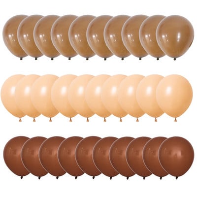 30 buc/lot 10 inch baloane retro cafea maro confeti aurii baloane din latex pentru baby shower nunta decorare petrecere de naștere Globos