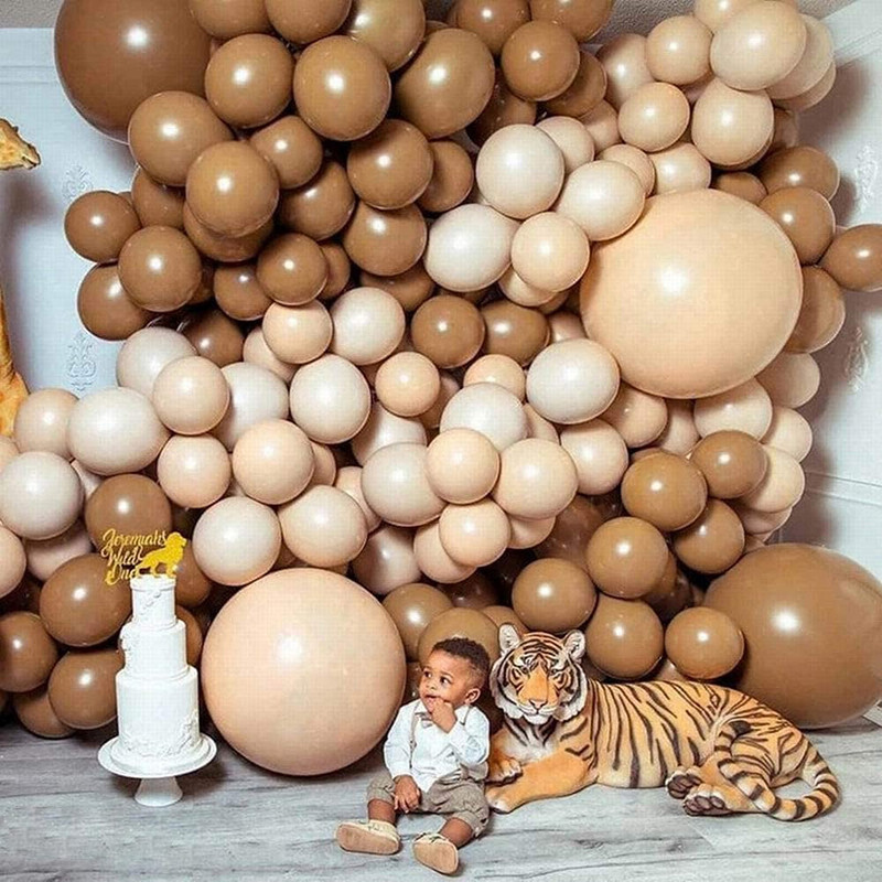 30 buc/lot 10 inch baloane retro cafea maro confeti aurii baloane din latex pentru baby shower nunta decorare petrecere de naștere Globos