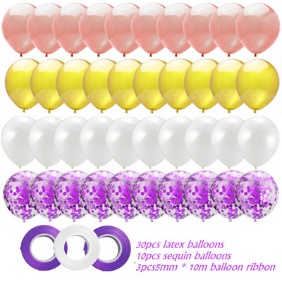 40 de bucăți set confetti de baloane din aur roz Balon cu heliu pentru decorațiuni pentru petrecerea de naștere pentru baby shower, balon pentru aniversarea nunții