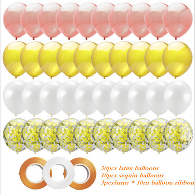 40 de bucăți set confetti de baloane din aur roz Balon cu heliu pentru decorațiuni pentru petrecerea de naștere pentru baby shower, balon pentru aniversarea nunții
