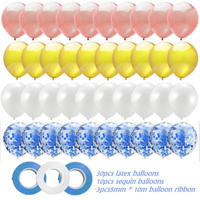 40 de bucăți set confetti de baloane din aur roz Balon cu heliu pentru decorațiuni pentru petrecerea de naștere pentru baby shower, balon pentru aniversarea nunții