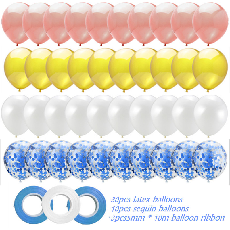 40 de bucăți set confetti de baloane din aur roz Balon cu heliu pentru decorațiuni pentru petrecerea de naștere pentru baby shower, balon pentru aniversarea nunții